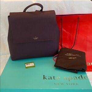Kate Spade Deep Purple Backpack/purse